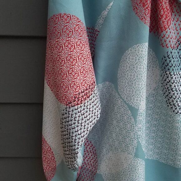 Renee C Boho circle Print Peasant BlouseSize Large - Picture 9 of 10